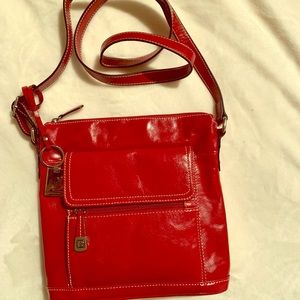 Giani Bernini Red Leather Cross Body Bag